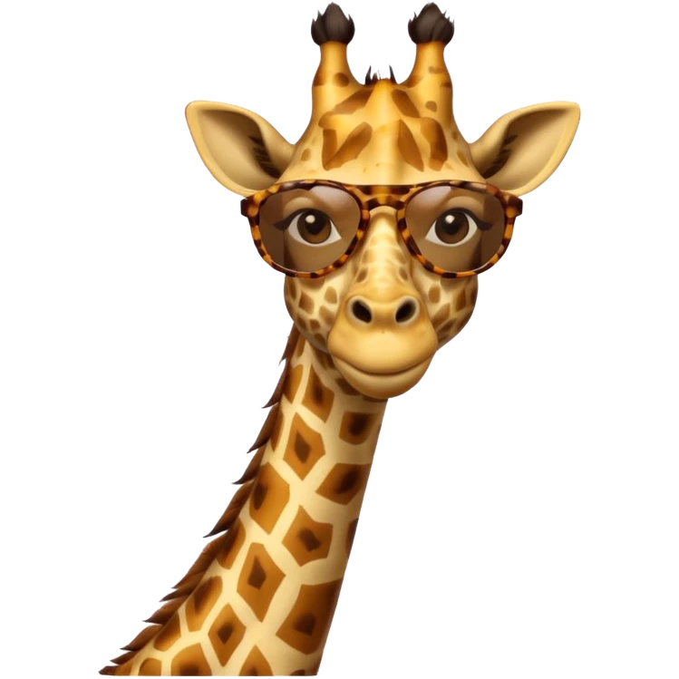 giraffe head and body wtih sunglasses  emoji