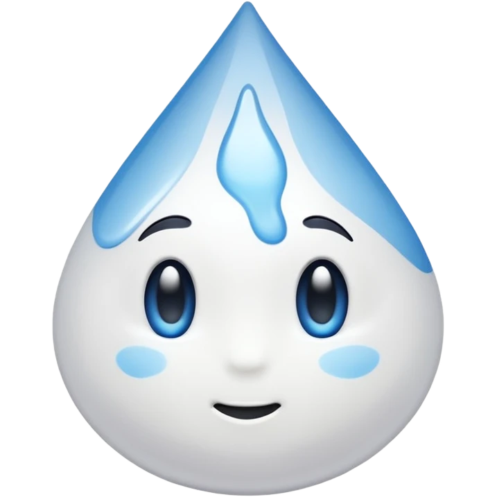 a white drop of paint emoji