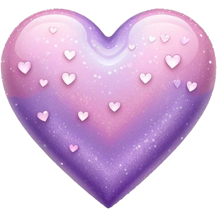 White, light pink, light purple sparkly heart emoji