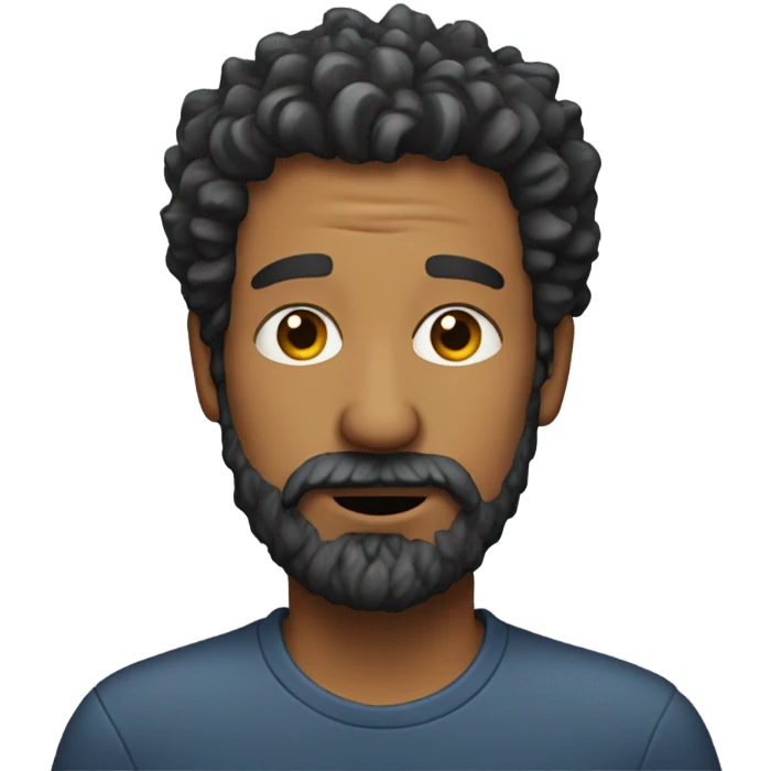 A man with a dirty beard emoji
