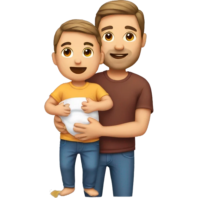 father with  baby emoji