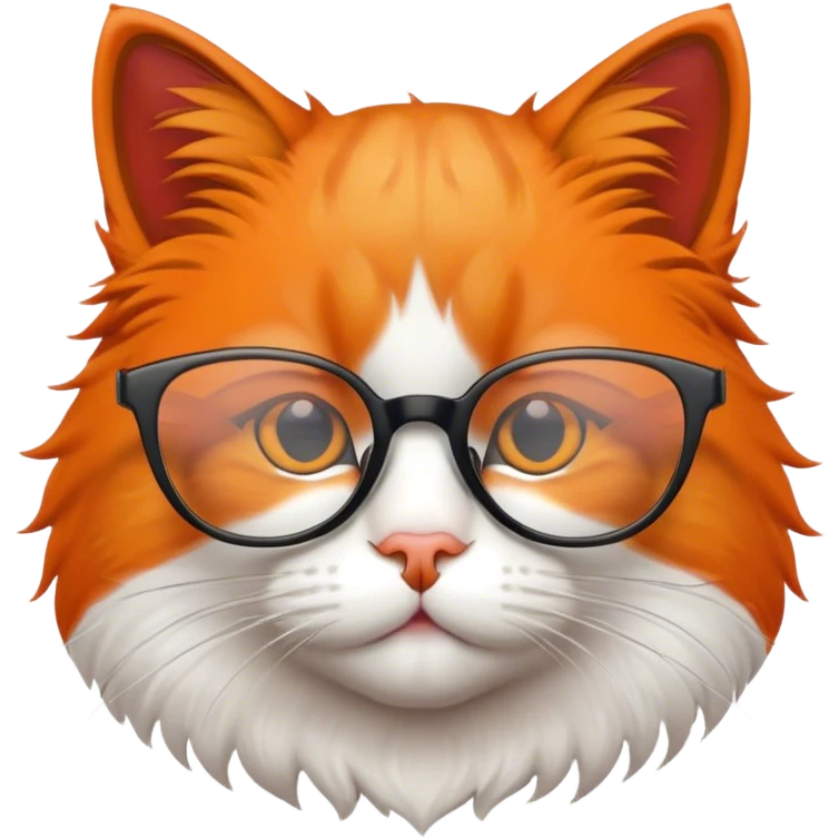 Katze mit Brille  emoji