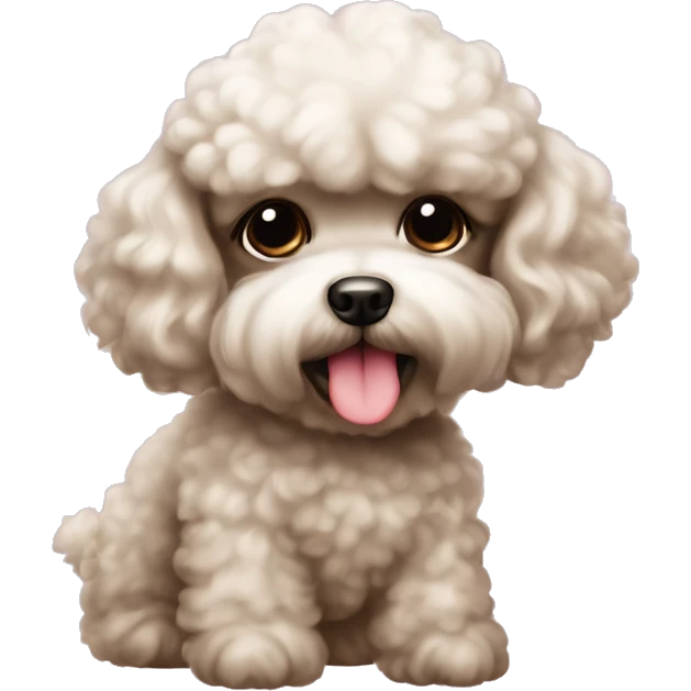 Poodle shitzu girly puppy emoji