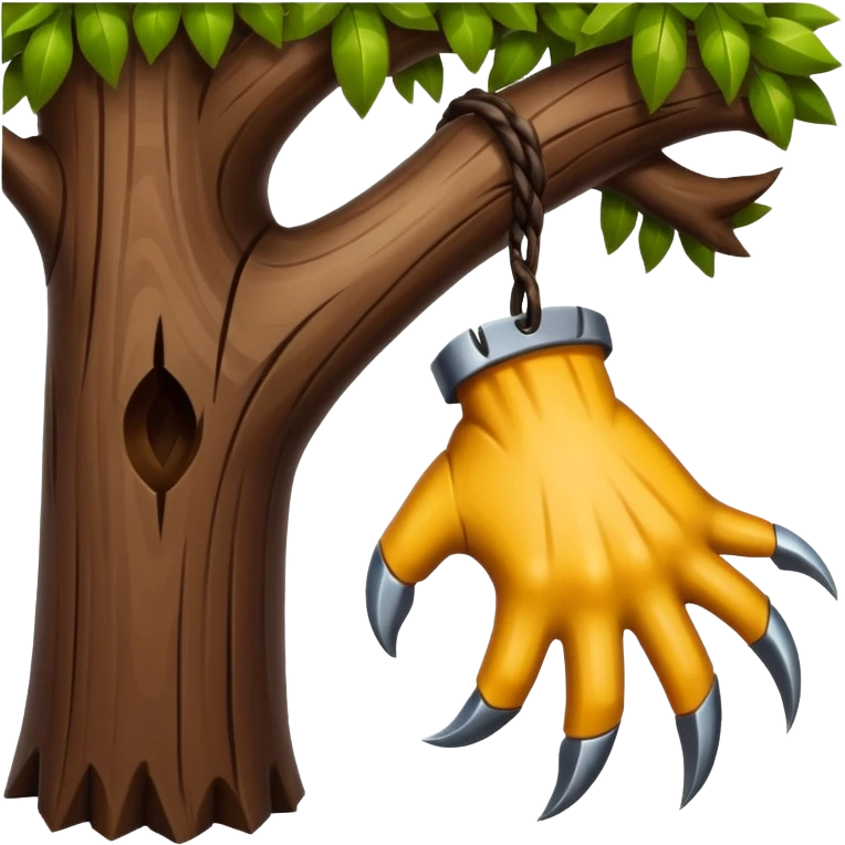 claw on tree  emoji
