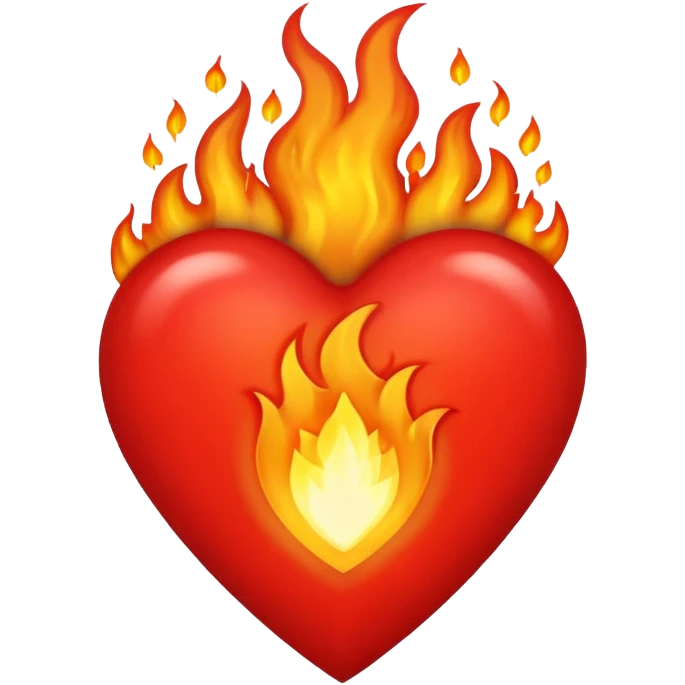 Coração em chamas emoji