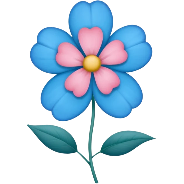 Apena faça uma Flor de uma cor azul q nem uma rosa mucha emoji