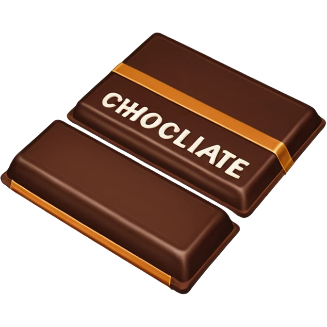 Chocolate bar that says team Chocolate  emoji
