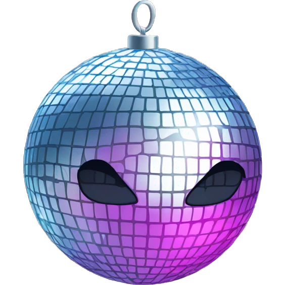 disco ball with bow on it emoji