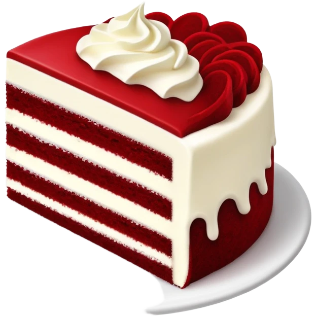 Red velvet cake slice  emoji