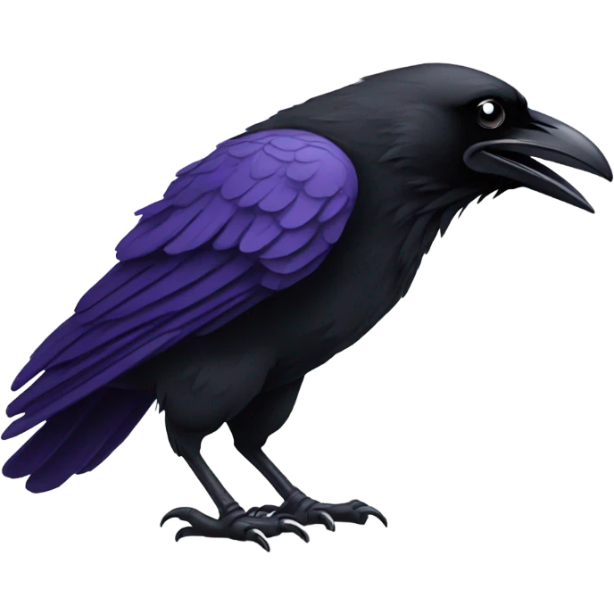 Raven holding a football emoji