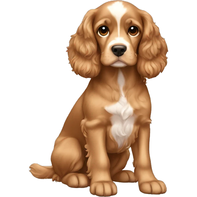 the boy is a light brown cocker spaniel emoji