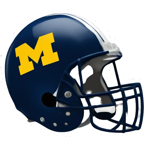 University of Michigan football helmet in a dump  emoji