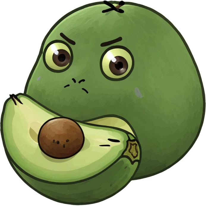 Bloody avocado emoji