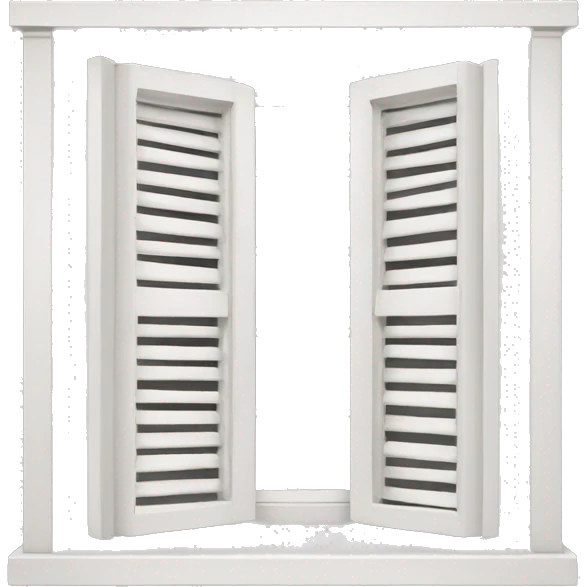 window with open blinds emoji