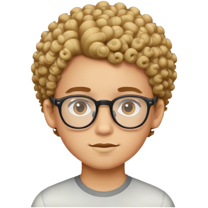 Lightskin boy with sharp haircut curly hair and glssss emoji