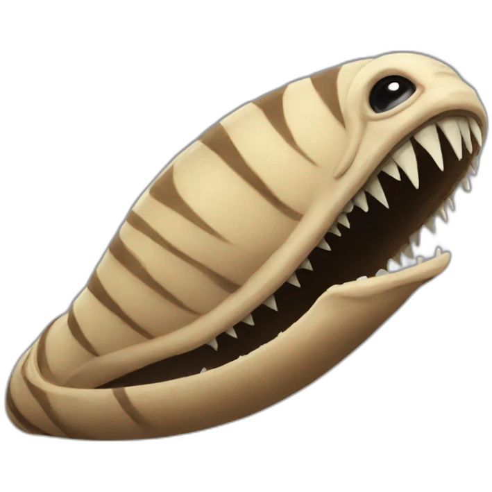 sandworm from dune it has no eyes and a circular mouth emoji