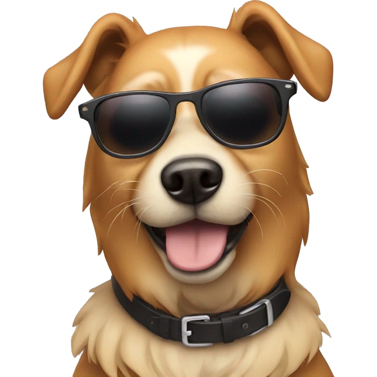 Dog with sunglasses emoji