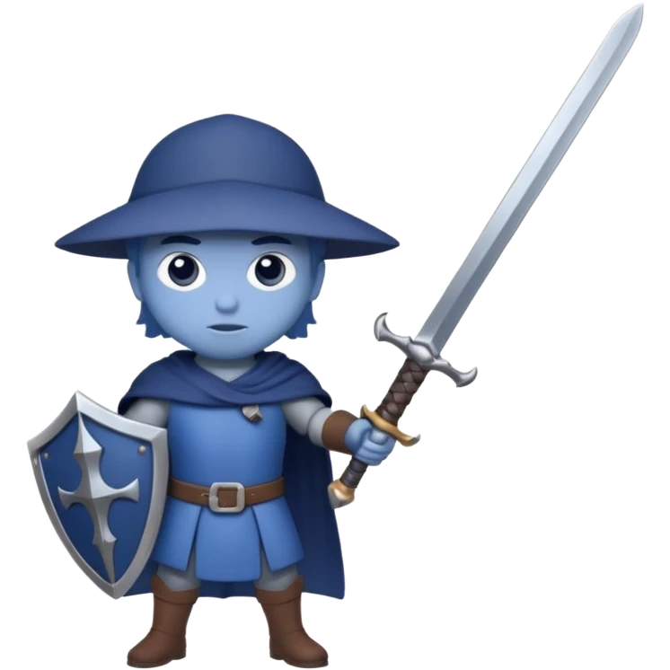 Blueberry with sword emoji