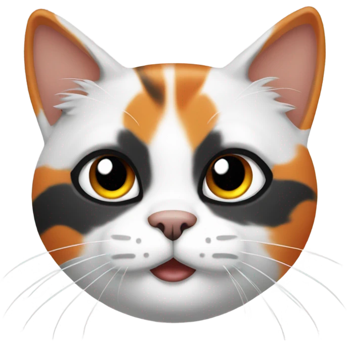 cat Colors white Black Orange emoji