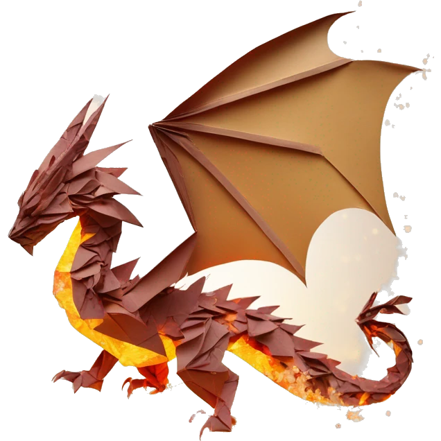 Charred flaming fiery Beige Origami dragon made of newspapers on fire letters on fire burnt paper surrounded by fairy lights swirls covered in dried flowers bokeh floral flowers fire flames emoji
