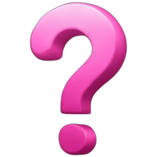pink question mark emoji