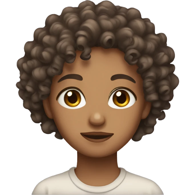 aesthetic curly haired girl emoji
