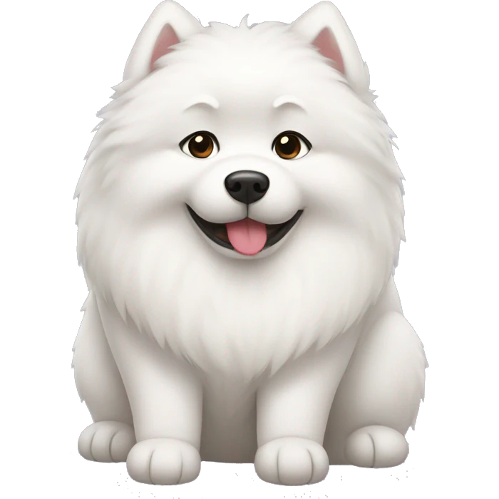 Samoyed pregnant emoji