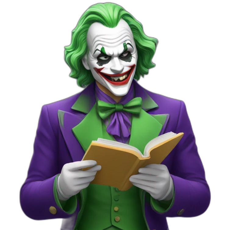 Joker reading a handbook emoji