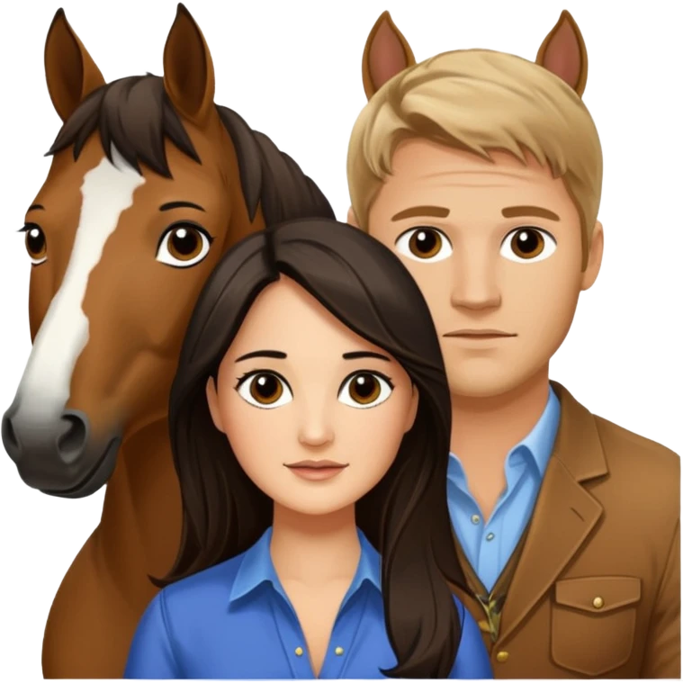 Danica mckellan with brown eyes and trevor donovan with horse emoji