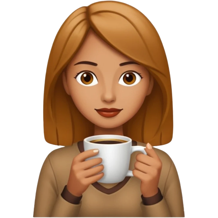 woman drining coffee emoji