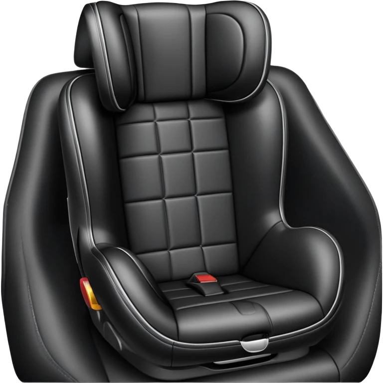 car seat with a shiny, protected look emoji
