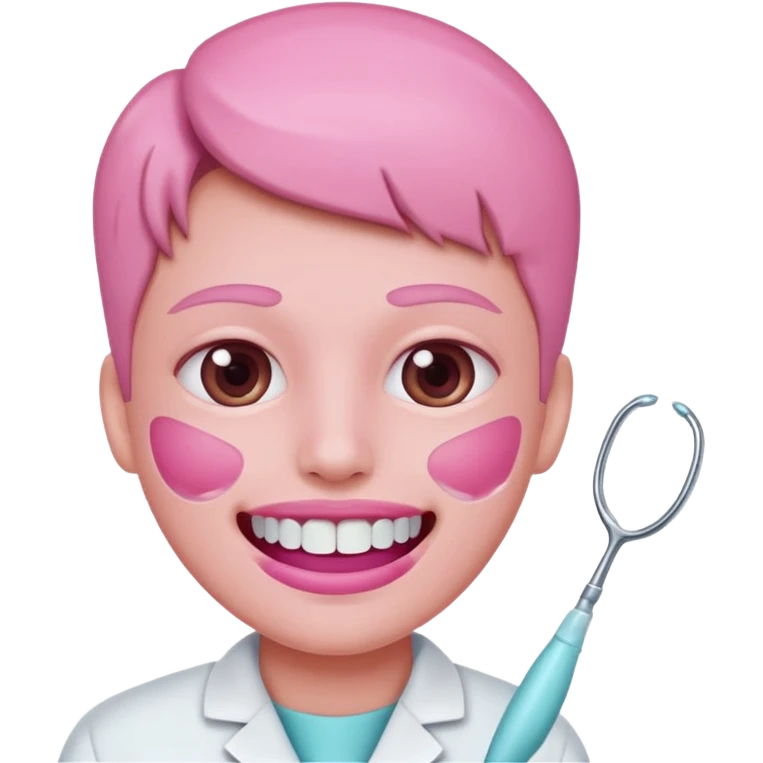 Pink dentist  emoji