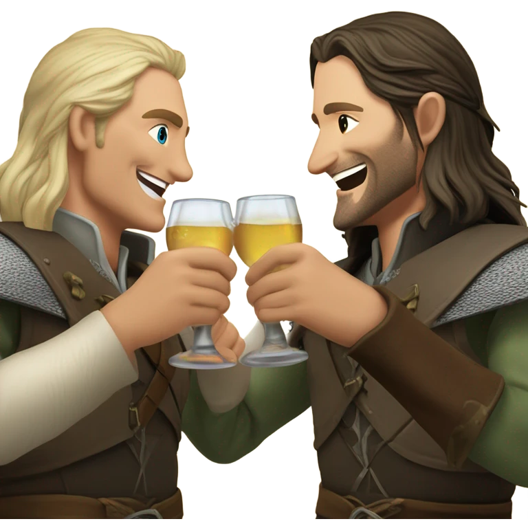 Aragorn and Legolas celebrating emoji