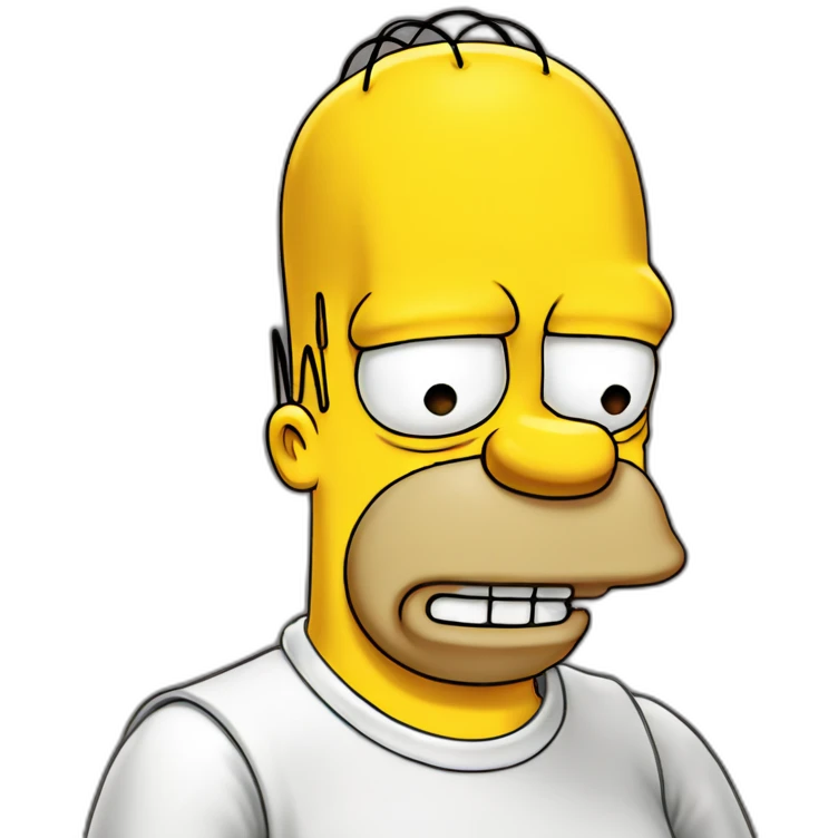 homer simpson having extremely aggressive makeouts emoji