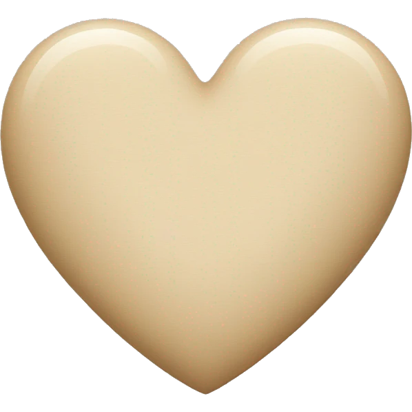 Beige heart  emoji