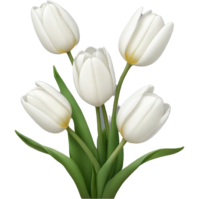 White tulips  emoji