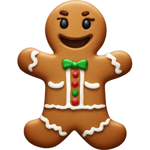Gingerbread flipping you off emoji