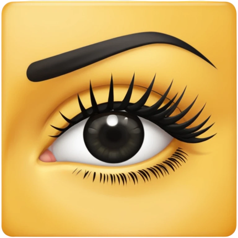 eyelash strip above an open eye emoji