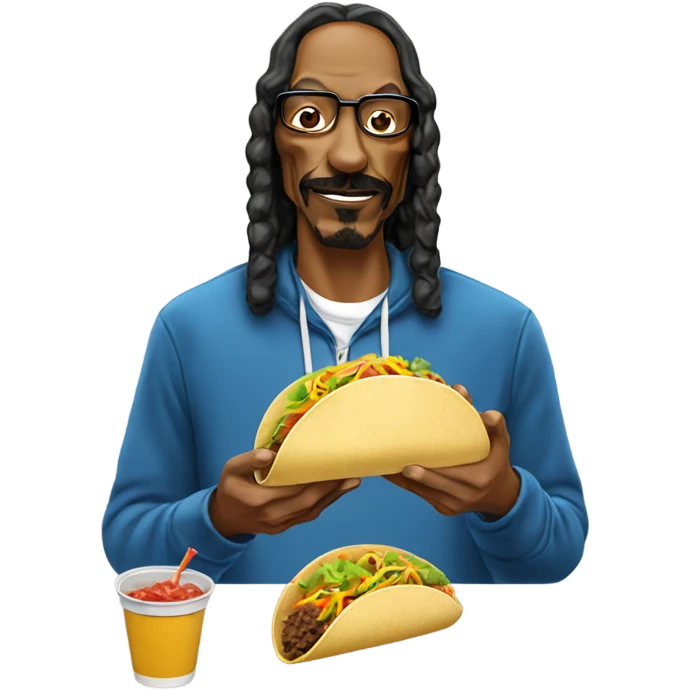 Snoop dog eating a taco emoji