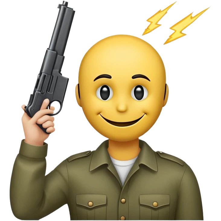 Smiley face with gun to head  emoji