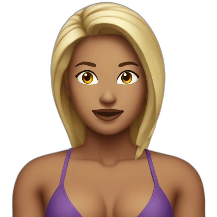 Muscular gorgeous woman bikini emoji