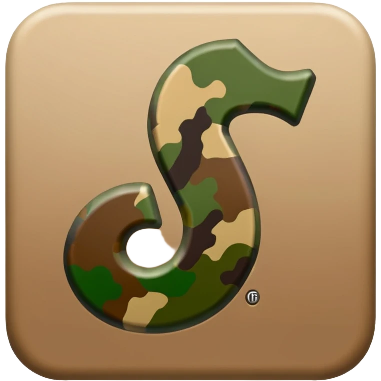 Fortnite logo F with a camouflage pattern emoji