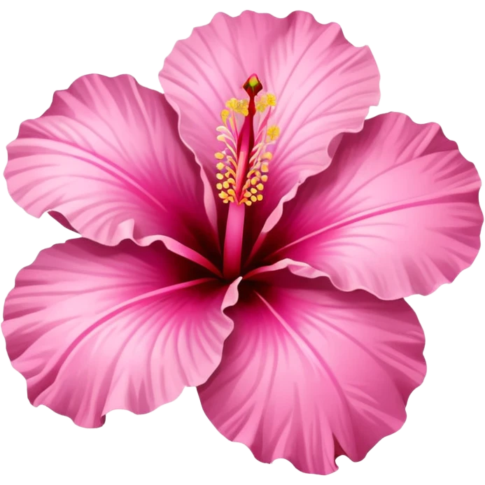 Pink hibiscus flower emoji