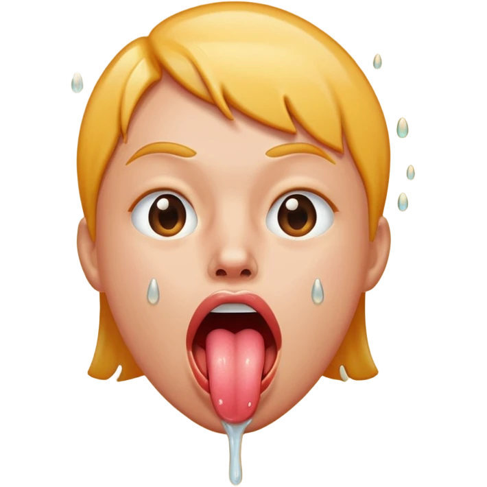 Tongue out spitting emoji