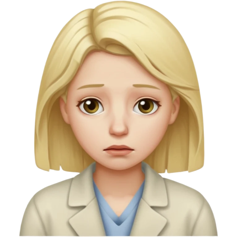 Blonde sick woman emoji