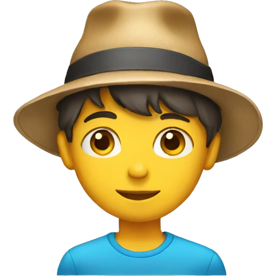 boy with a hat emoji