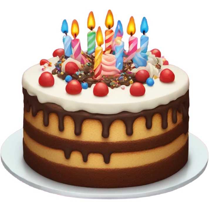 Half of the birthday cake emoji