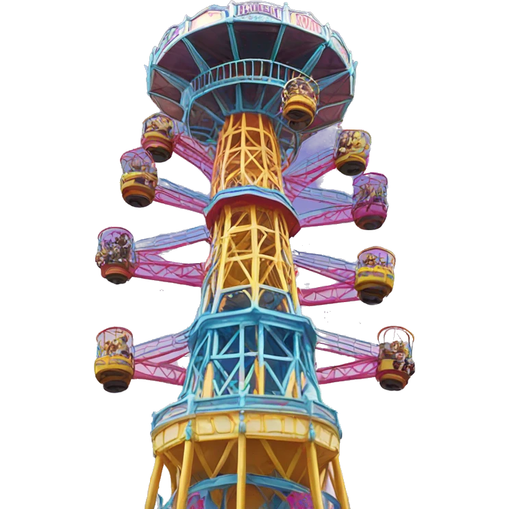 Amusement park drop tower emoji