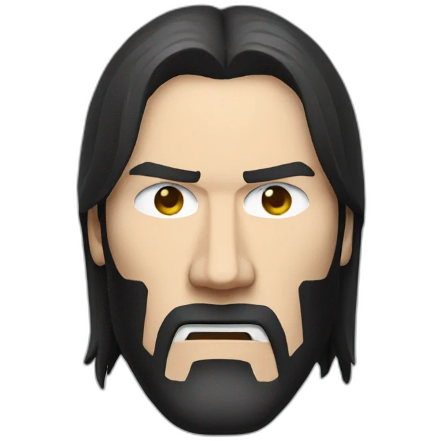 John wick head furious emoji