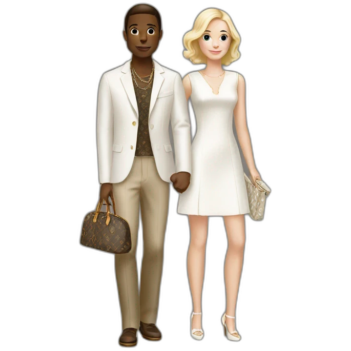 Louis Vuitton white Couple emoji